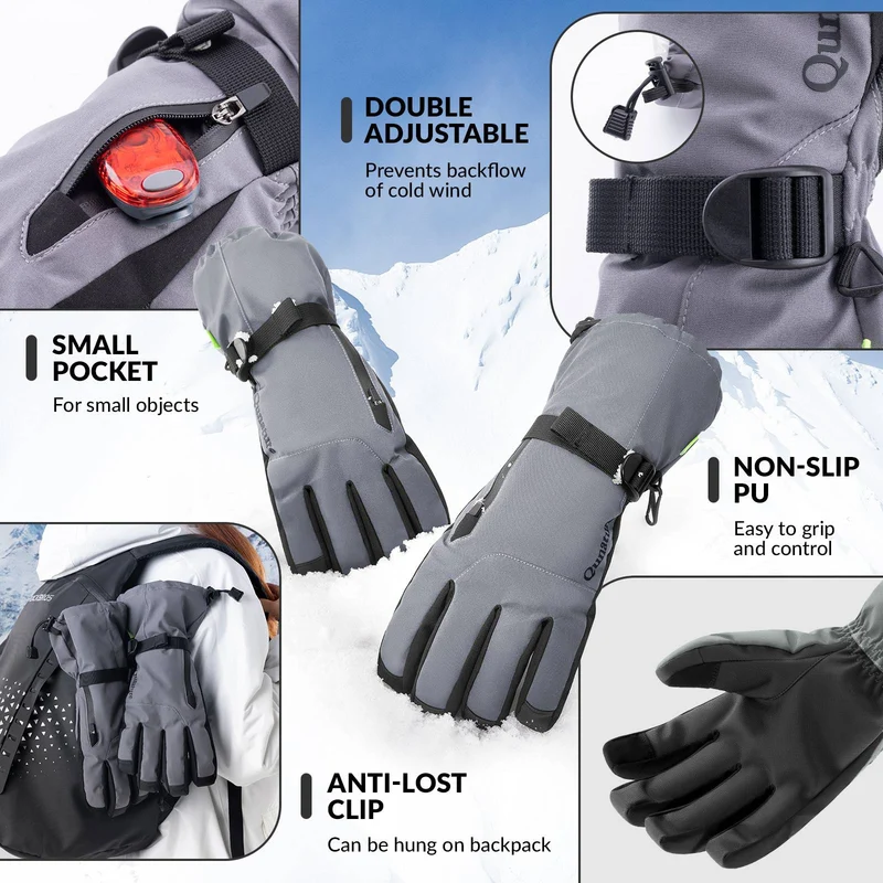 Qunature Winddichte Winterhandschuhe Ski / Fahrrad