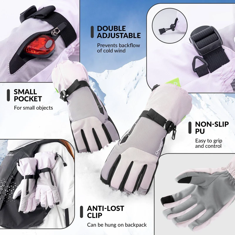 Qunature Winddichte Winterhandschuhe Ski / Fahrrad
