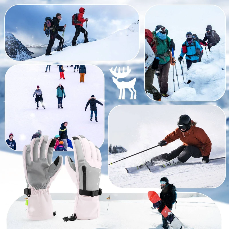 Qunature Winddichte Winterhandschuhe Ski / Fahrrad