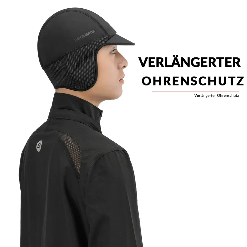 Wanter Fahrrad Mütze Helmmütze Warm an Dehnbar Fahrradkappe