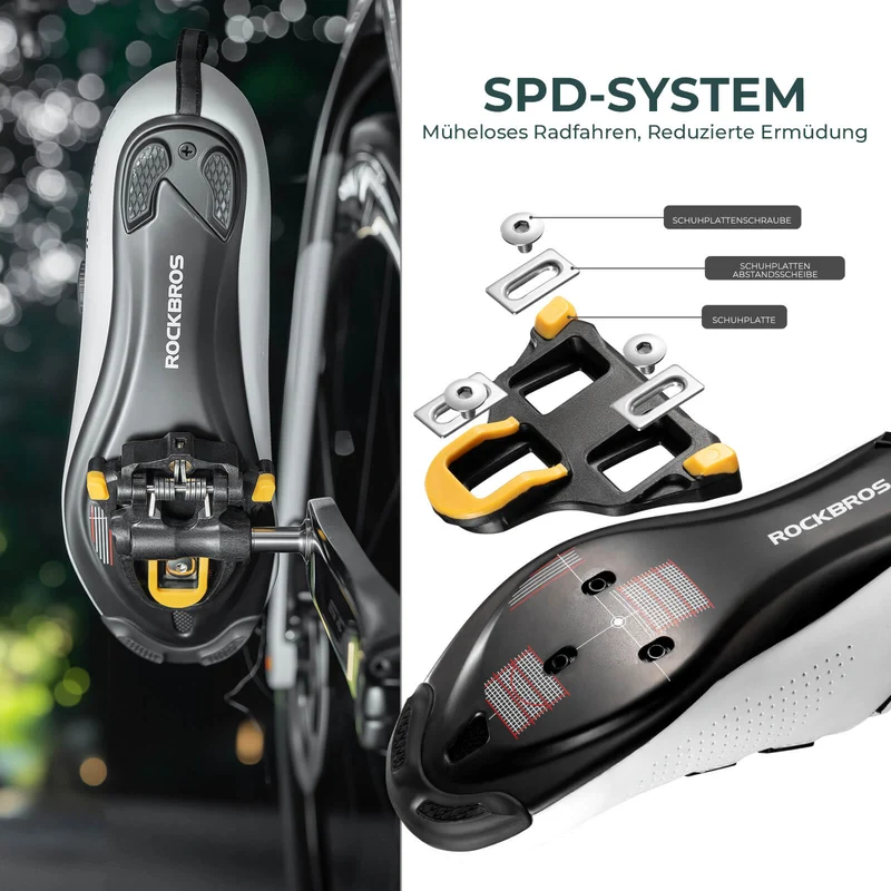 ROCKBROS SPD Fahrradpedale mit Einstellbarer Spannung