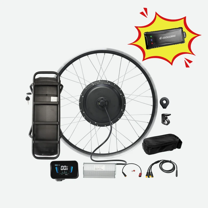 eSoulbike™ 48V 1500W High Power Waterproof Rear Hub Ebike Conversion Kit