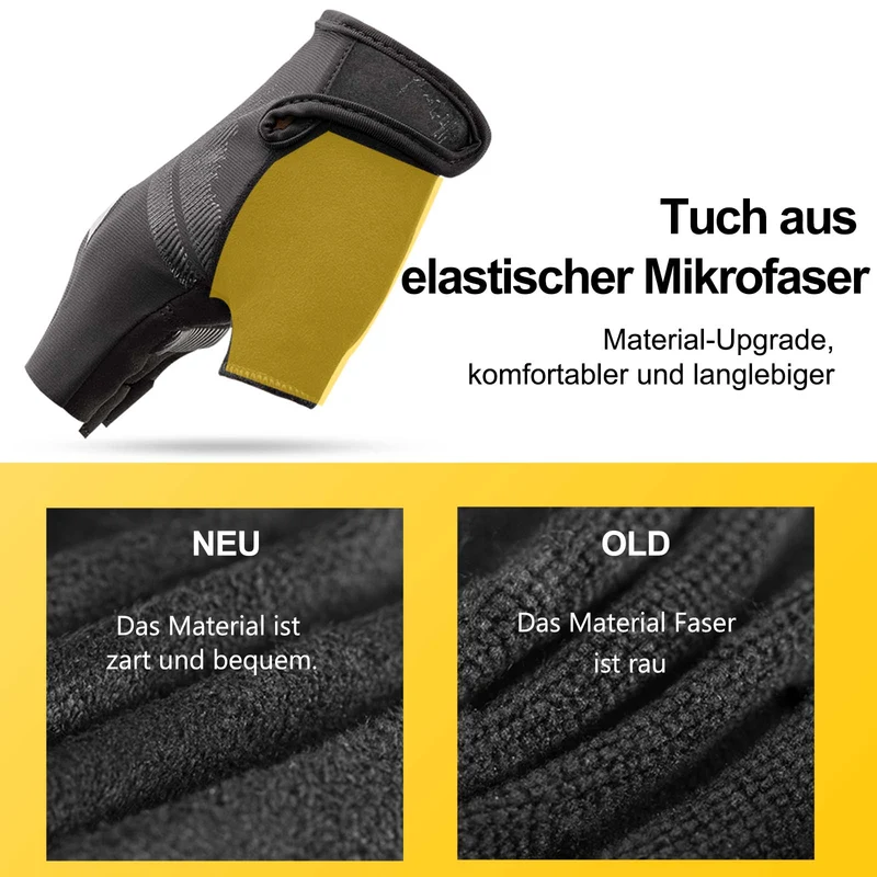 ROCKBROS Antirutsch-Reithandschuhe mit reflektierenden Halbfingern S-XXL