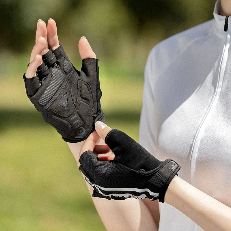 ROCKBROS Kurz Fahrradhandschuhe SBR Stoßdämpfend rutschfest 남여 공용