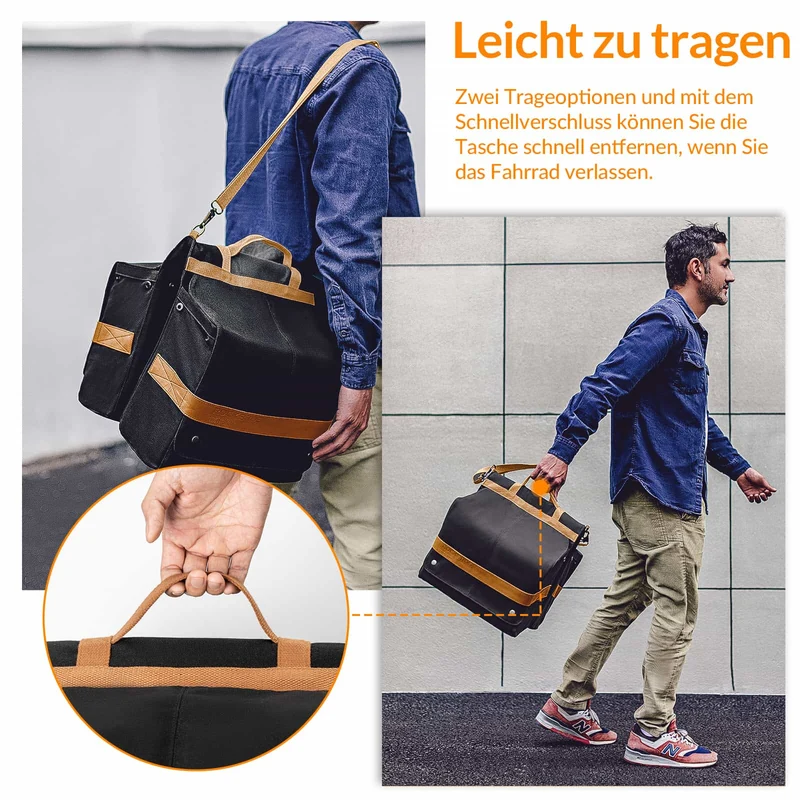 ROCKBROS Fahrrad Gepäckträgertasche mit Tragegriff 27L 3 Farbe