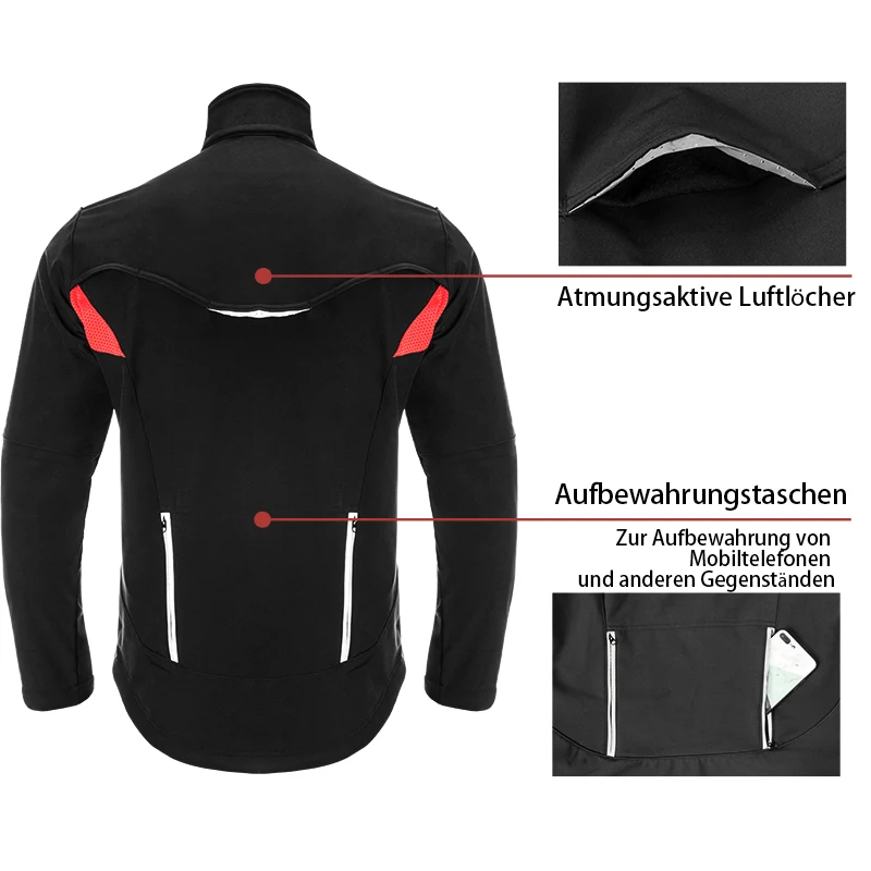 ROCKBROS Winter Jacke / Hose Herren Windschutz Radsportanzug