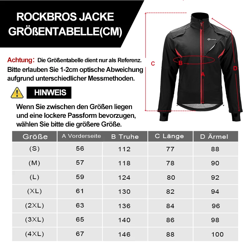 ROCKBROS Winter Jacke / Hose Herren Windschutz Radsportanzug