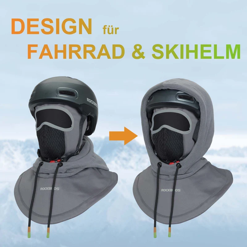ROCKBROS Sturmhaube Winddicht Fahrrad 풀 페이스 Gesichtshaube für Radfahren Skifahren