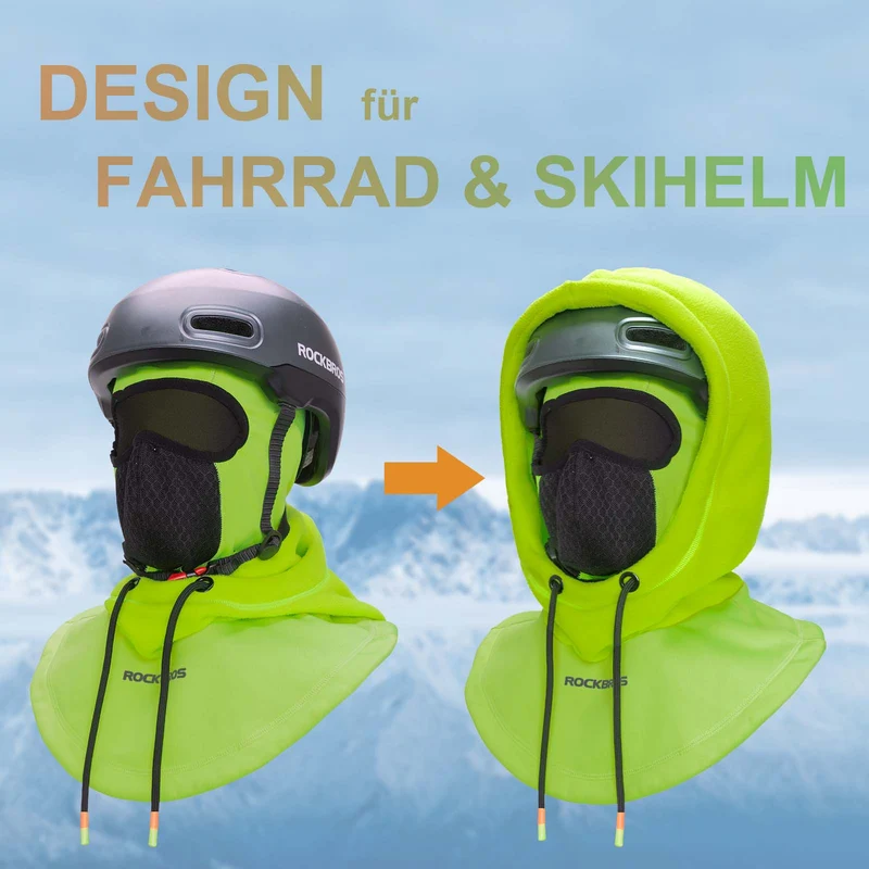 ROCKBROS Sturmhaube Winddicht Fahrrad 풀 페이스 Gesichtshaube für Radfahren Skifahren