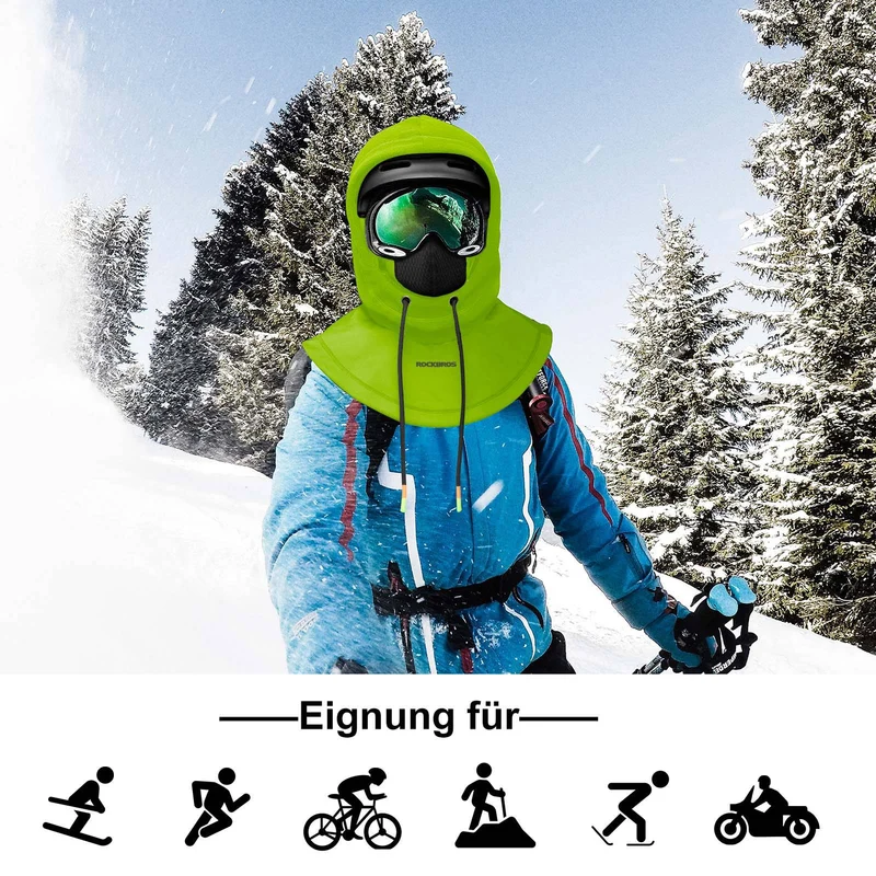 ROCKBROS Sturmhaube Winddicht Fahrrad 풀 페이스 Gesichtshaube für Radfahren Skifahren