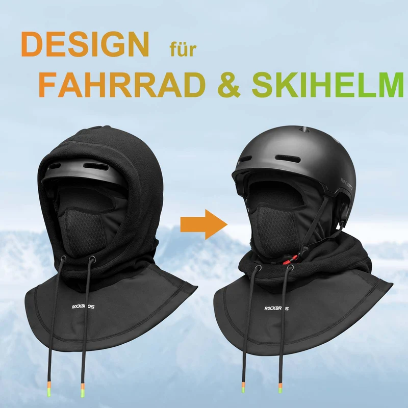 ROCKBROS Sturmhaube Winddicht Fahrrad 풀 페이스 Gesichtshaube für Radfahren Skifahren