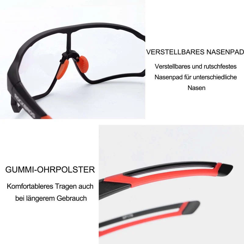 ROCKBROS 포토크롬 Sonnenbrille Fahrradbrille UV400-Schutz 유니섹스