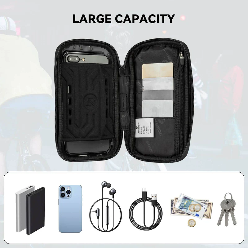 ROCKBROS Lenkertasche 360° Drehung Handyhalterung for Motorrad & Fahrrad