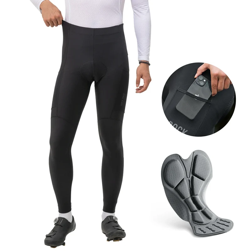 Lang Fahrradhose für Herren Thermo Radlerhose 3D gepolstert