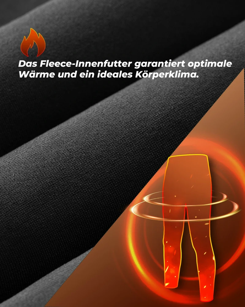 Lang Fahrradhose für Herren Thermo Radlerhose 3D gepolstert