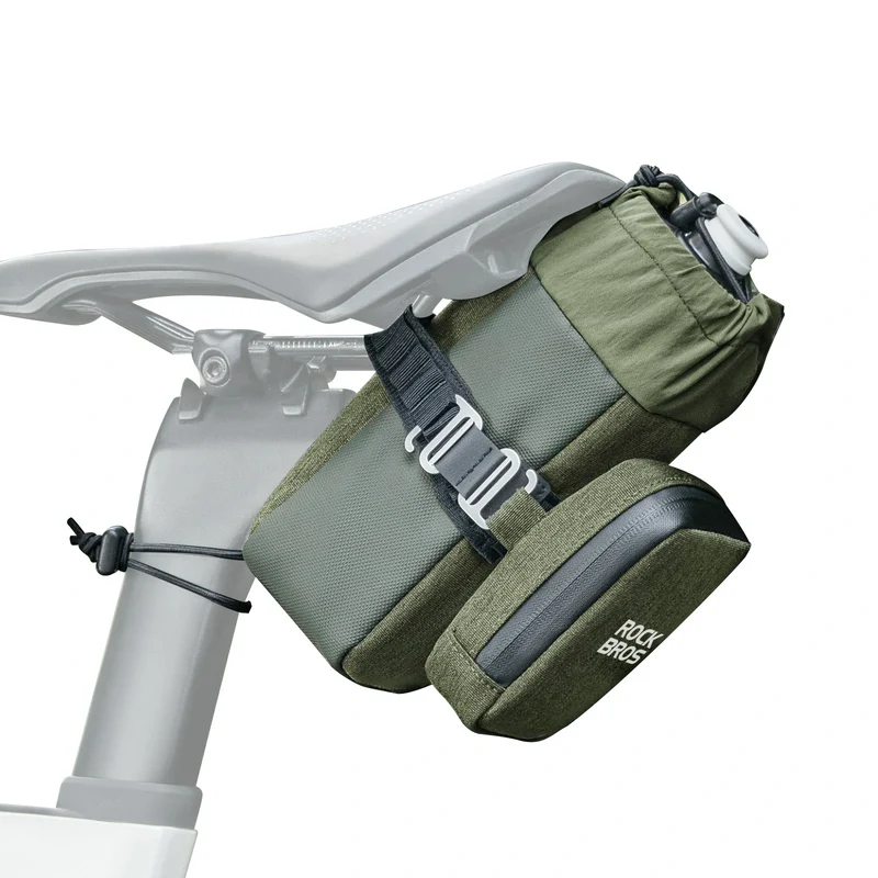 Fahrrad Satteltasche mit Flaschenhalter und 0,3L Mini Tragbare Fahrradsatteltasche