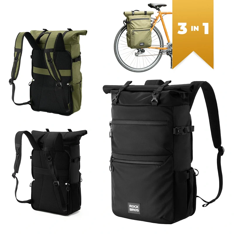 3in1 Fahrradtasche für Gepäckträger 11-16L Volumen