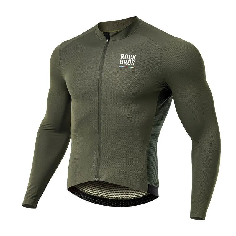 ROAD TO SKY Herren Langarm-Radtrikot Fahrrad MTB 및 Rennrad용 저지