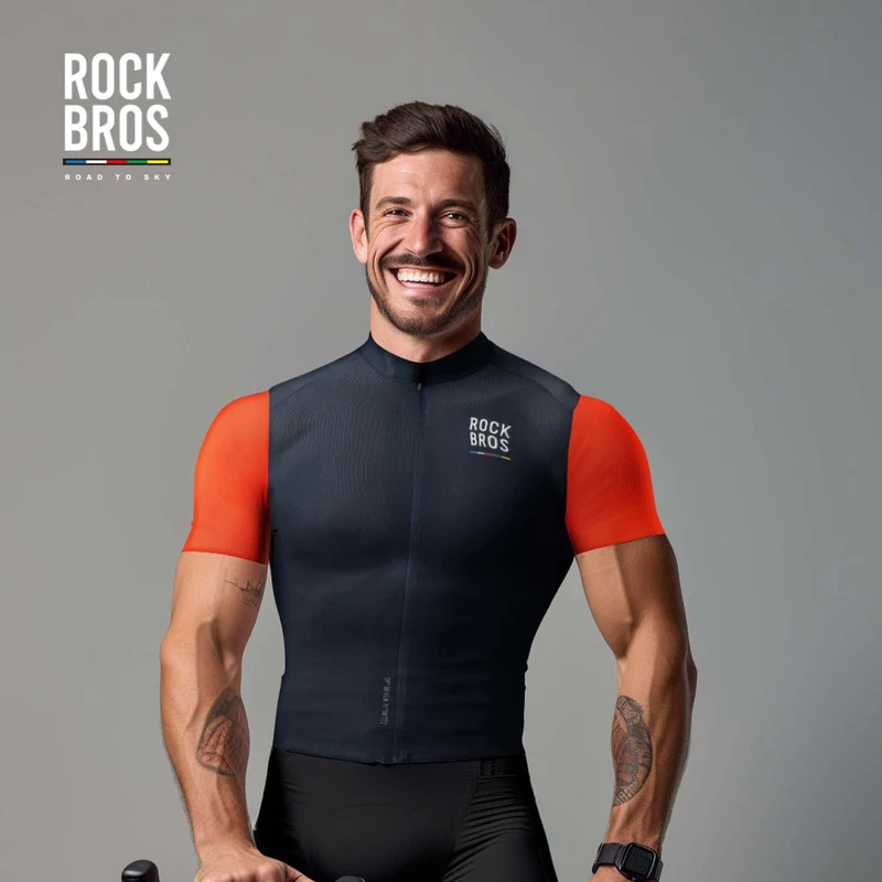 ROAD TO SKY Herren Kurzam-Radtrikot Fahrrad MTB 및 Rennrad용 저지