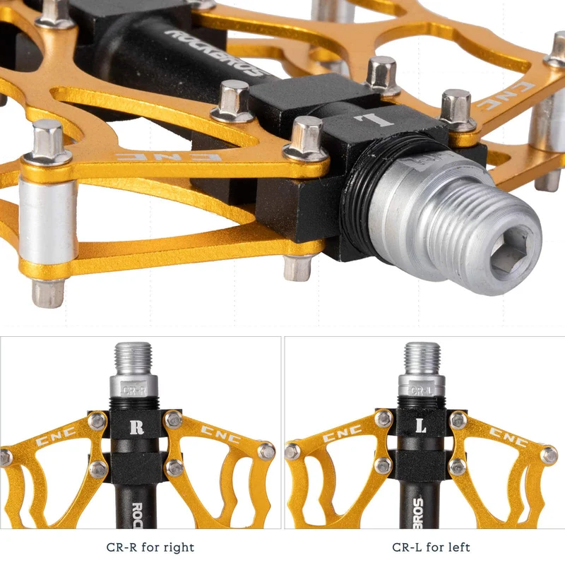 ROCKBROS Fahrradpedale 9/16 Zoll CNC 알루미늄 및 전면 장착