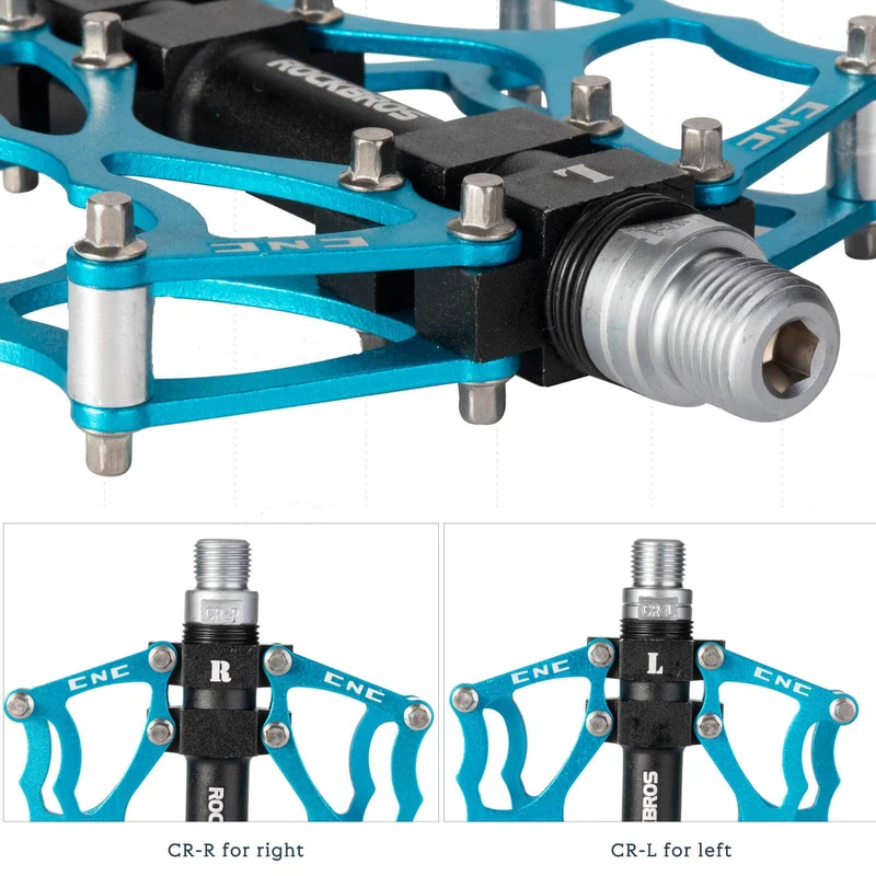 ROCKBROS Fahrradpedale 9/16 Zoll CNC 알루미늄 및 전면 장착