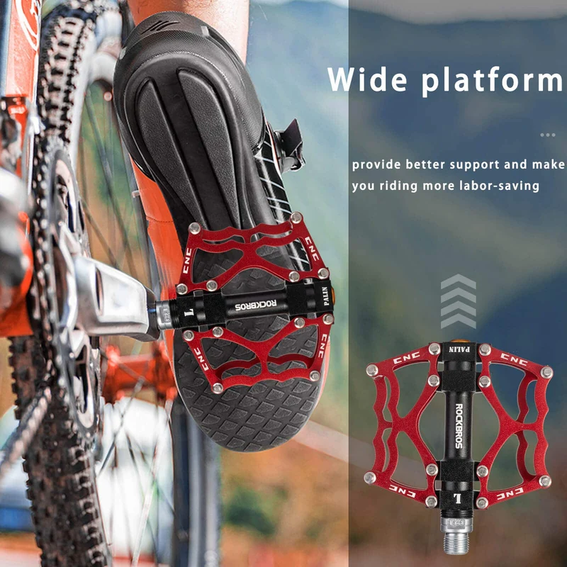 ROCKBROS Fahrradpedale 9/16 Zoll CNC 알루미늄 및 전면 장착