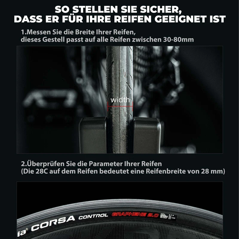 ROCKBROS Fahrrad Parkständer, verstellbare Fahrradständer für 26–80 mm