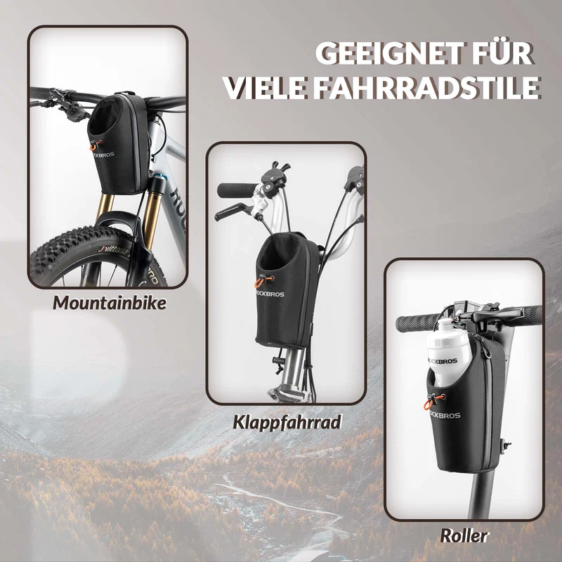 ROCKBROS Lenkertasche Flaschentasche Trinkflaschenhalter 다기능 디자인