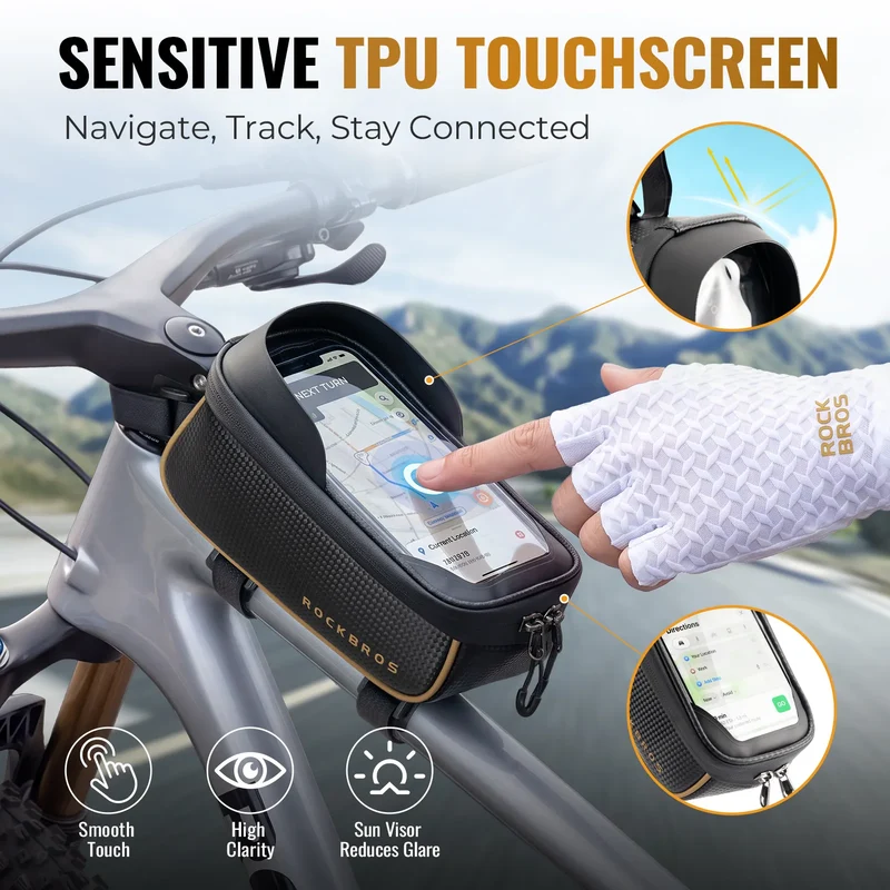 Bike Top Tube Bag with Phone Storage - 1.5L