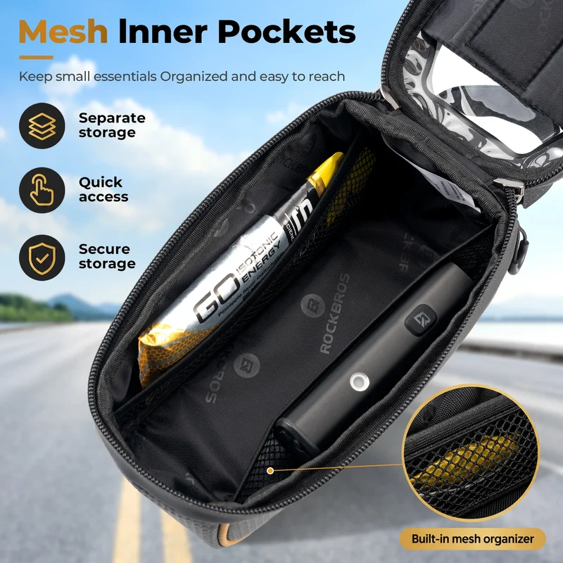 Bike Top Tube Bag with Phone Storage - 1.5L