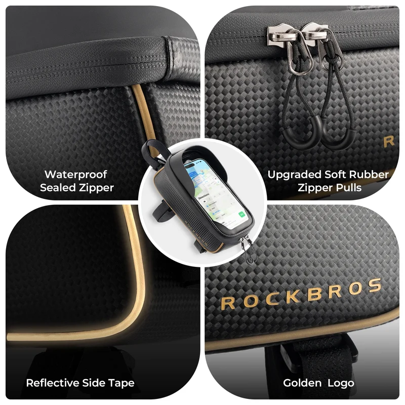 Bike Top Tube Bag with Phone Storage - 1.5L