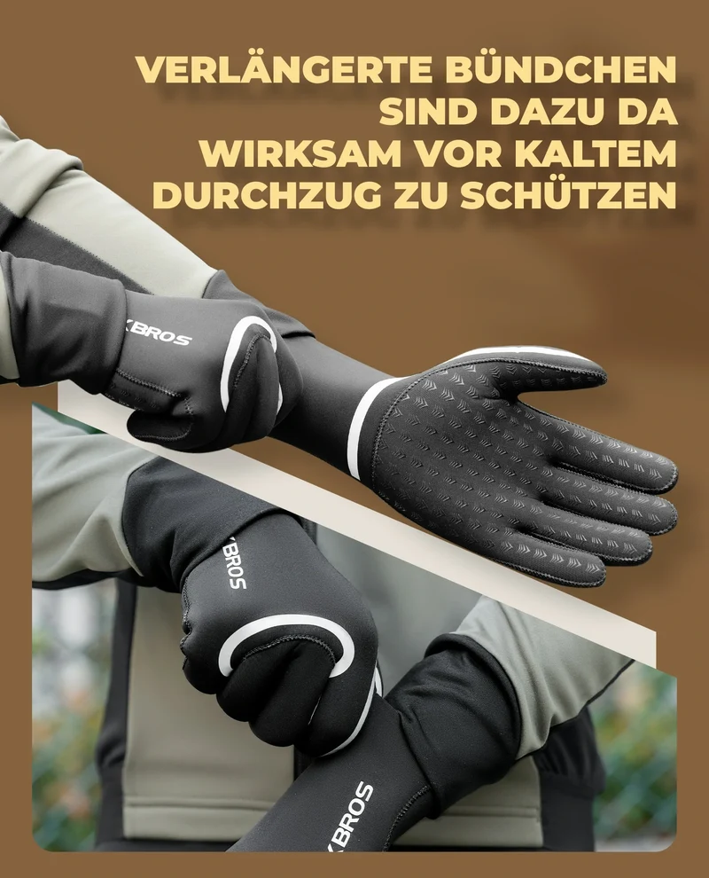 Fahrradhandschuhe Winter, Wasserdicht und Winddicht S365