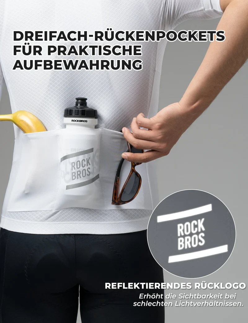 Herren Kurzarm Fahrradtrikot – 3D-Ergonomisches Design