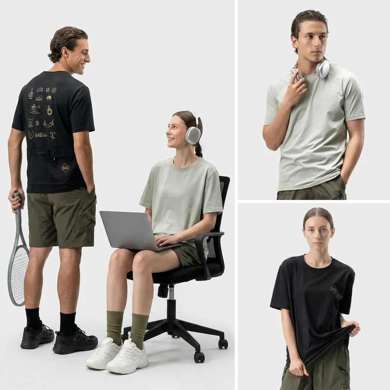 Lässiges Rad-T-Shirt mit kurzen Ärmeln – Urban-Serie