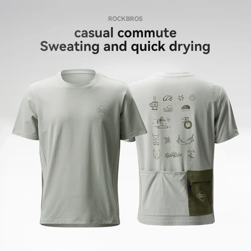 Lässiges Rad-T-Shirt mit kurzen Ärmeln – Urban-Serie