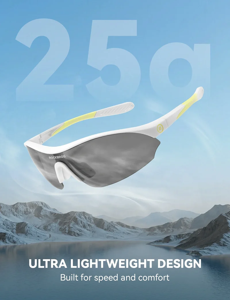 Sport-Radfahrsonnenbrille mit 3 austauschbaren UV400-Gläsern
