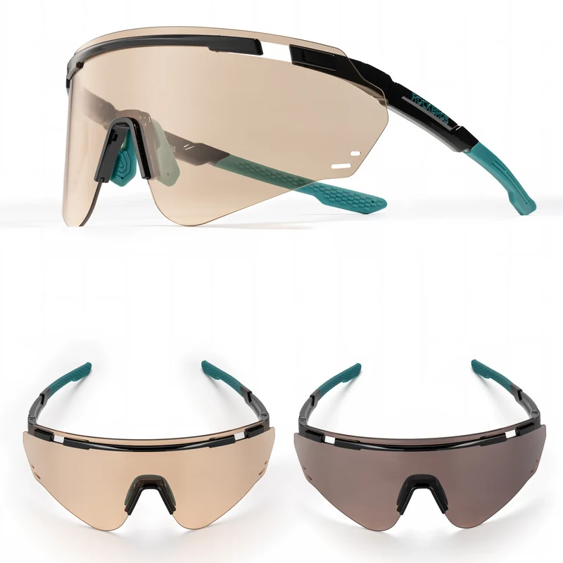 Photochrome Fahrradbrille mit UV400 Schutz Ultraleicht TR90 Gestell
