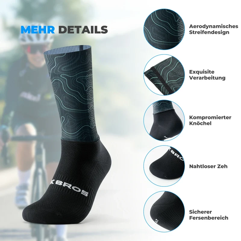 Rennrad Socken Moderat Komprimierende Fahrradsocken