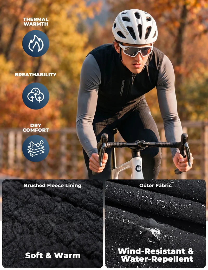 Men's Windproof Fleece Cycling Vest