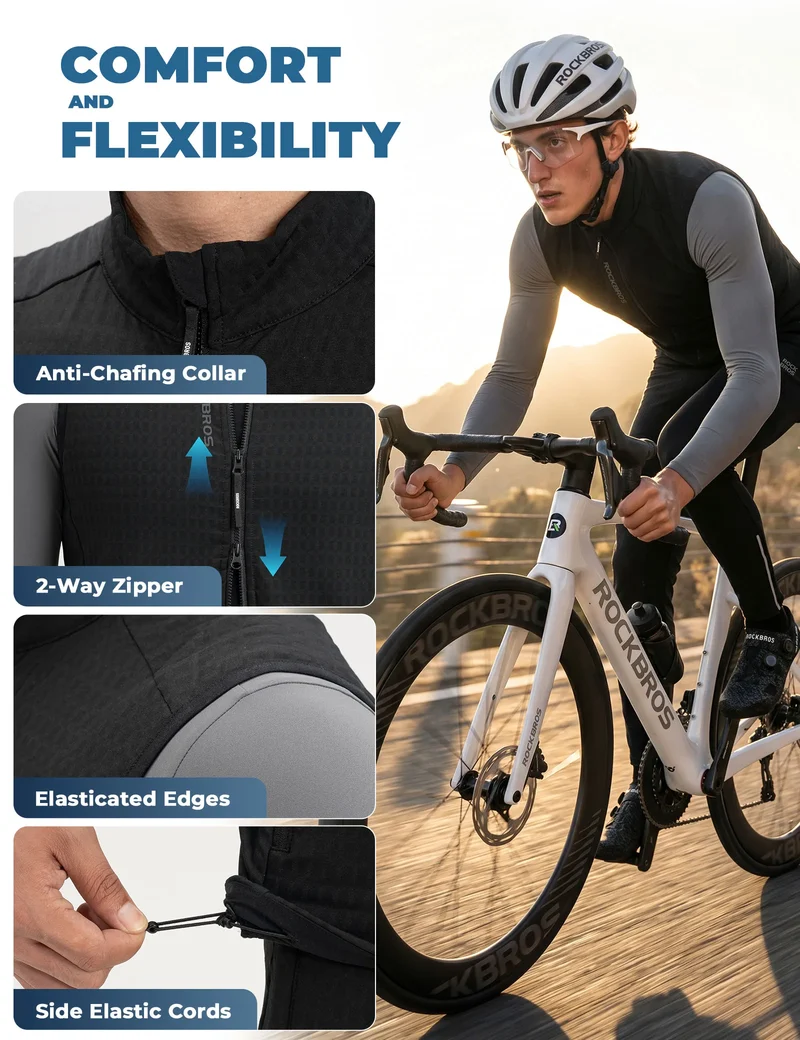 Men's Windproof Fleece Cycling Vest