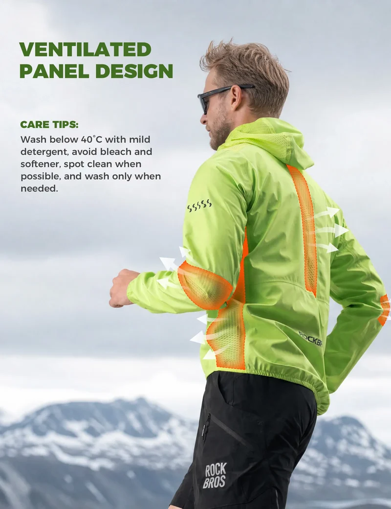 Men’s Windproof Outdoor Jacket for Cycling & Hiking