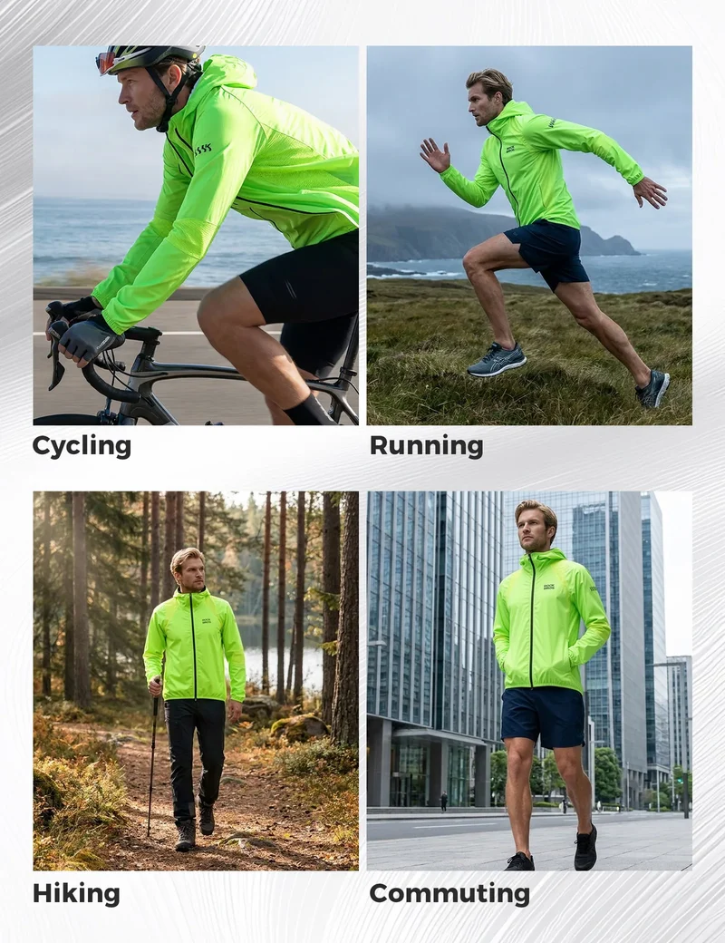Men’s Windproof Outdoor Jacket for Cycling & Hiking