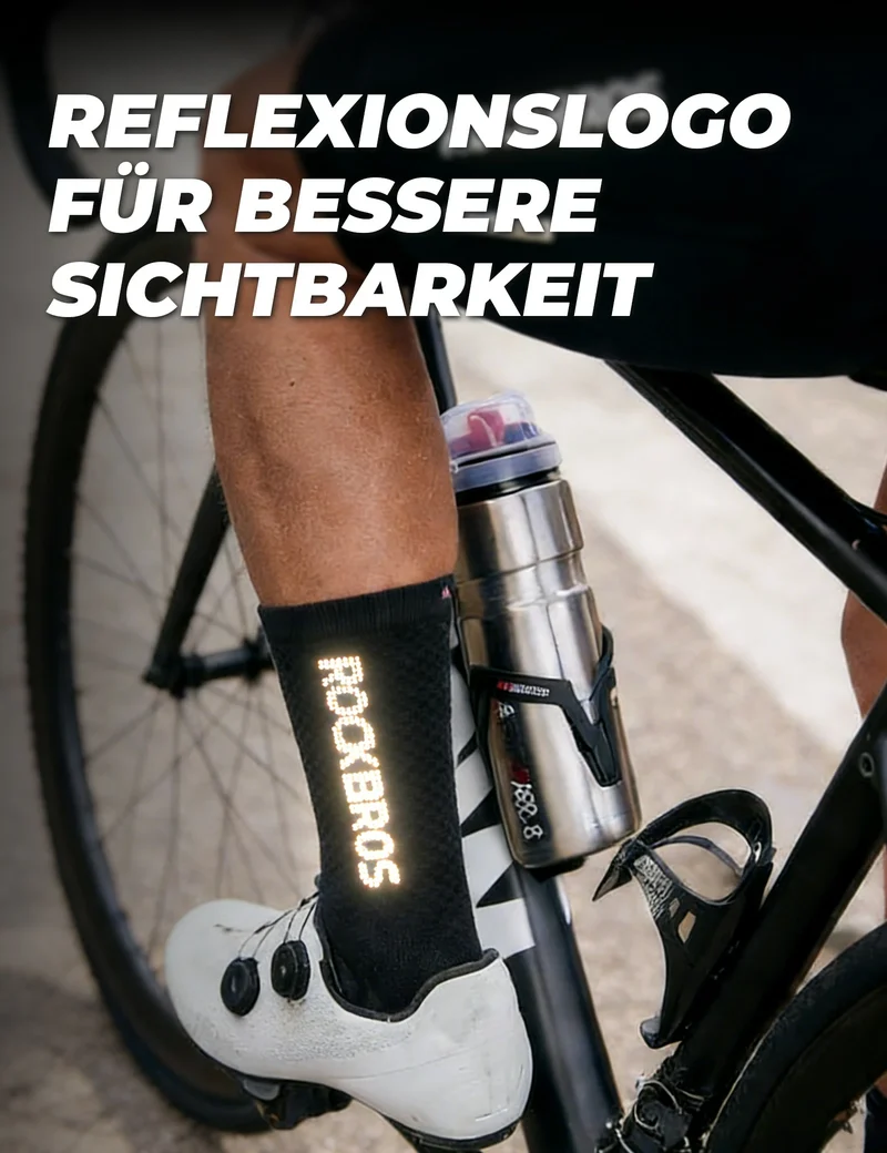 Fahrradsocken Reflektierendes Logo Zweipaarpackung