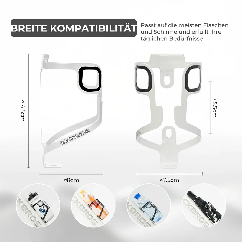 Fahrrad Flaschenhalter Aluminium 27g für Trinkflaschen bis 75mm