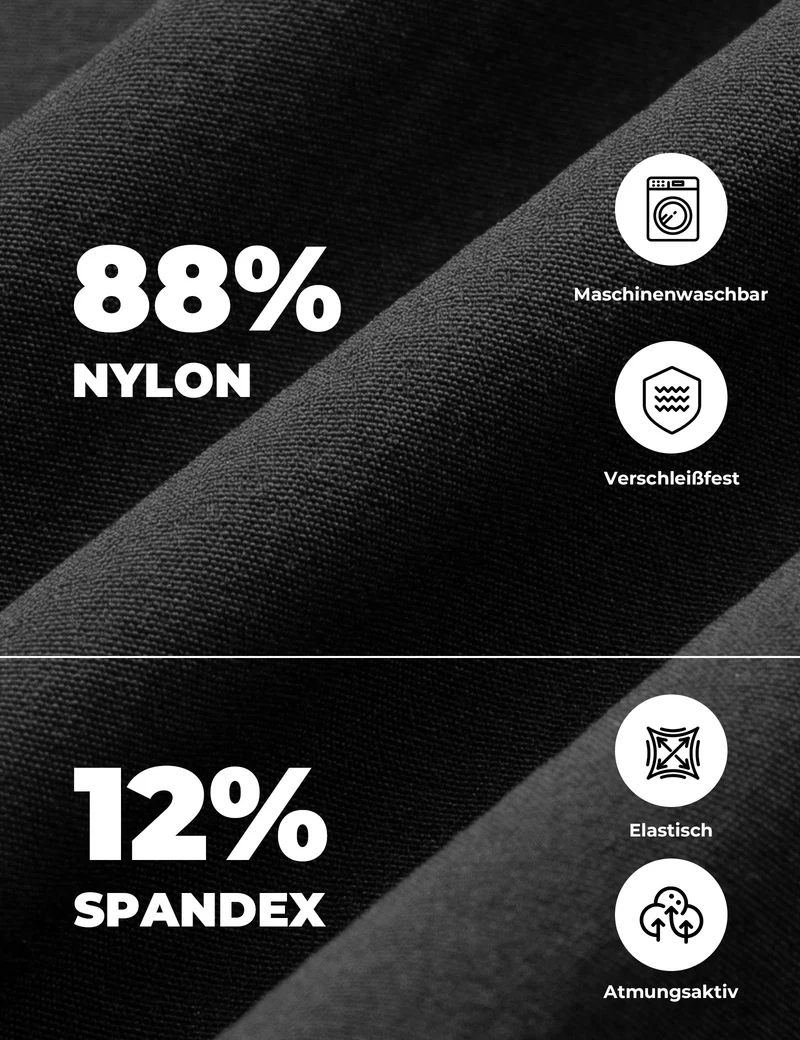 Herren Sport Shorts Fahrradhose - Magnetischer Taillengurt, 4-Taschen-Design