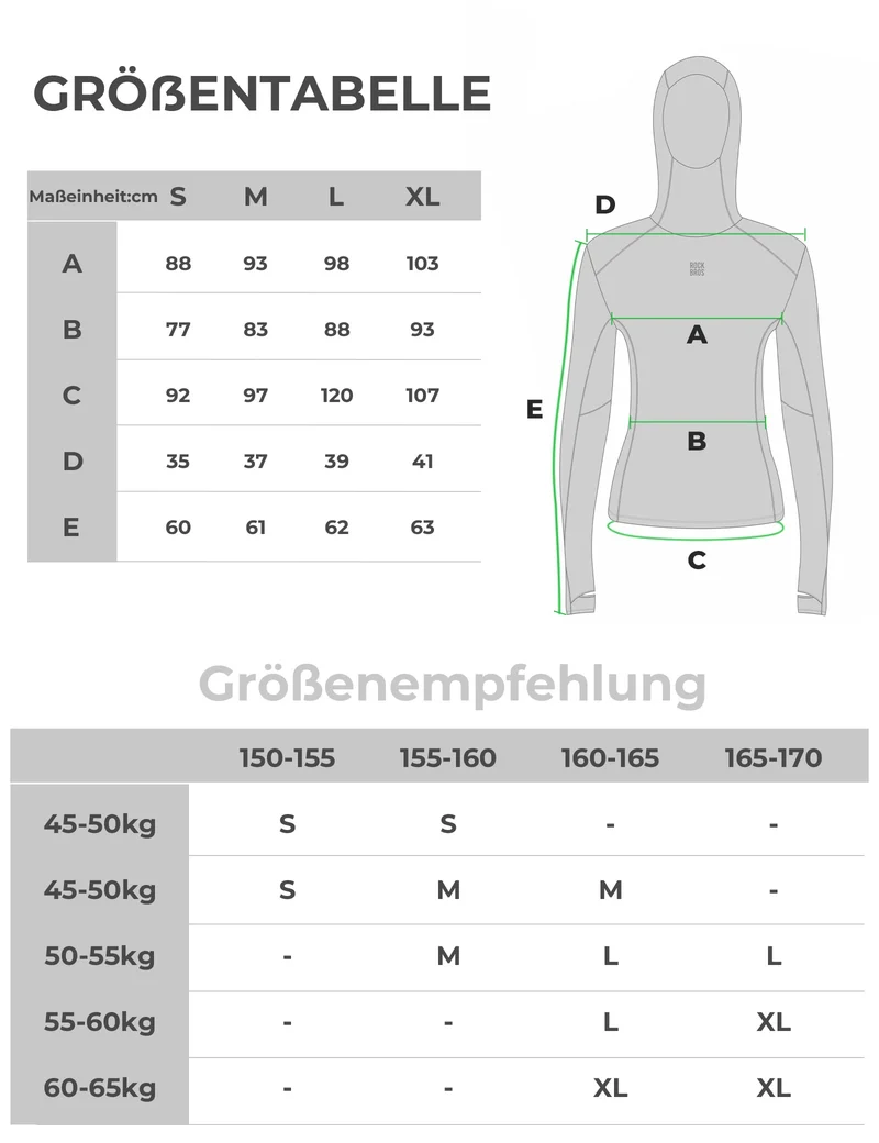 Damen Langarm Radtrikot – Antibakteriell, UV-Schutz, Reflektierend mit Zopfauslass & Smartwatch-Fenster