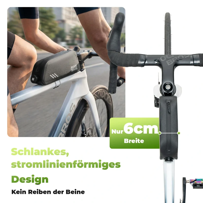 0,9L Fahrrad Oberrohrtasche Wasserdicht Drehverschluss
