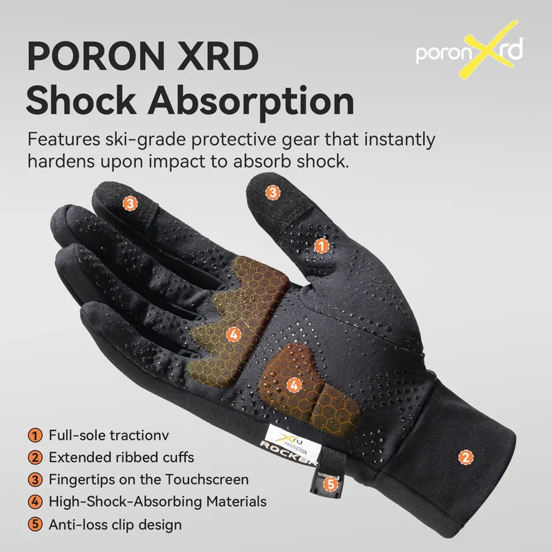 ROCKBROS Winter Set: Sturmhaube Merinowolle & ThermoGrip Fahrradhandschuhe Lang