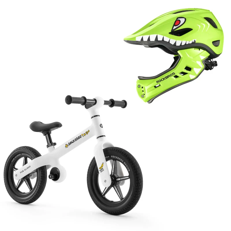 Balance Bike & Kids Helmet Safety Set