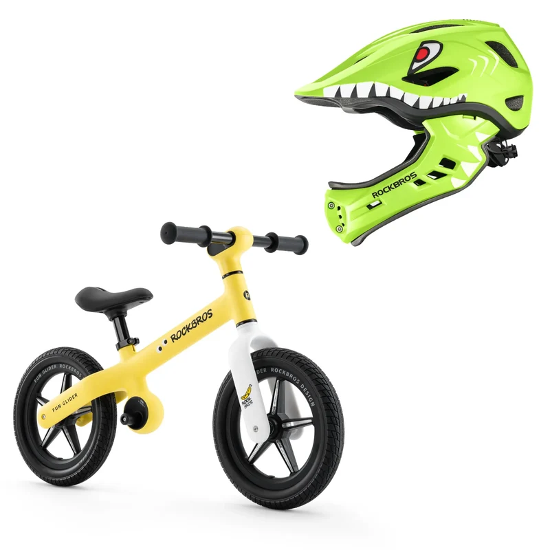 Balance Bike & Kids Helmet Safety Set